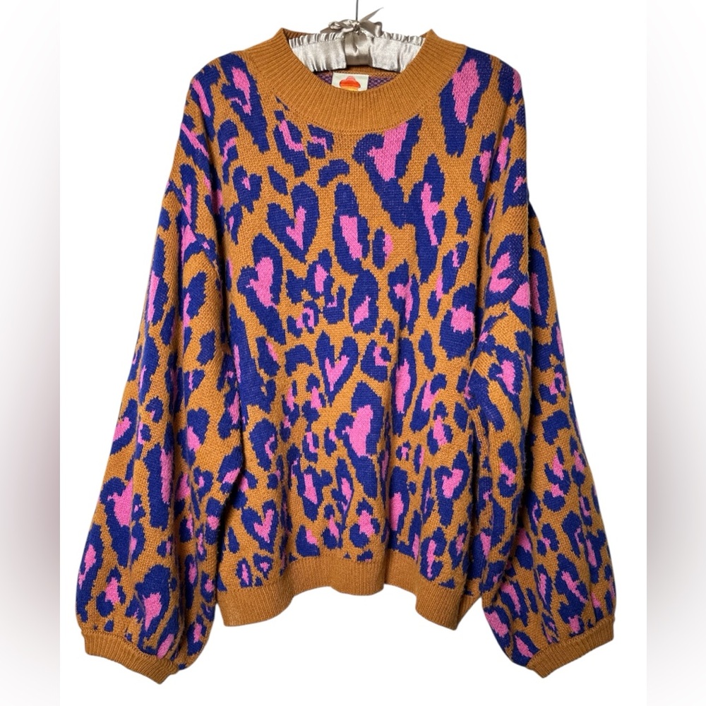 Farm Rio Leopard Pop Sweater